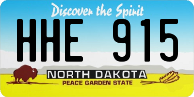 ND license plate HHE915