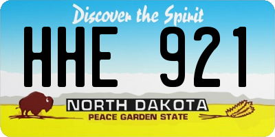ND license plate HHE921