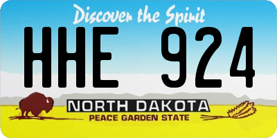 ND license plate HHE924