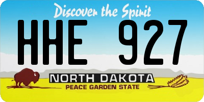 ND license plate HHE927