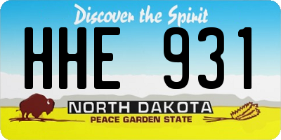 ND license plate HHE931