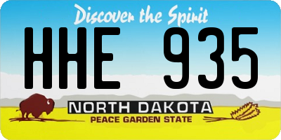 ND license plate HHE935