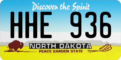 ND license plate HHE936