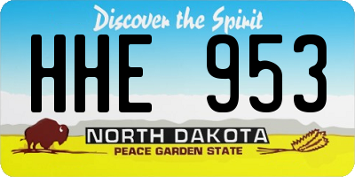 ND license plate HHE953