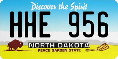 ND license plate HHE956