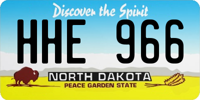 ND license plate HHE966