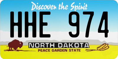 ND license plate HHE974