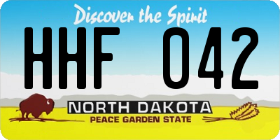 ND license plate HHF042