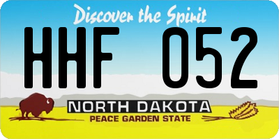 ND license plate HHF052