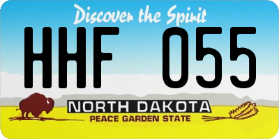 ND license plate HHF055