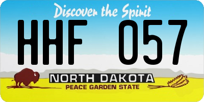 ND license plate HHF057