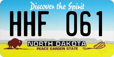 ND license plate HHF061