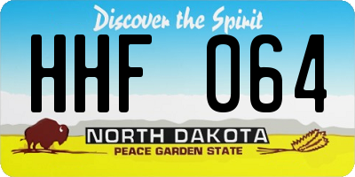 ND license plate HHF064