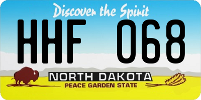 ND license plate HHF068