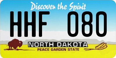 ND license plate HHF080