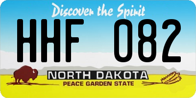ND license plate HHF082
