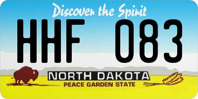 ND license plate HHF083