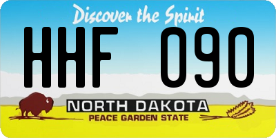 ND license plate HHF090
