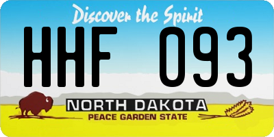 ND license plate HHF093