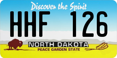 ND license plate HHF126