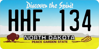 ND license plate HHF134