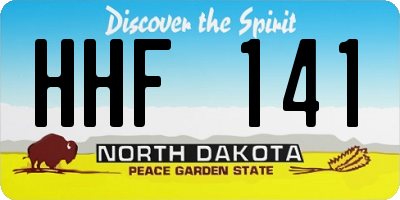 ND license plate HHF141