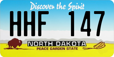 ND license plate HHF147