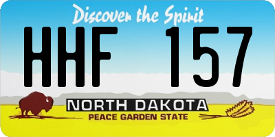 ND license plate HHF157