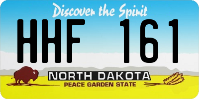 ND license plate HHF161
