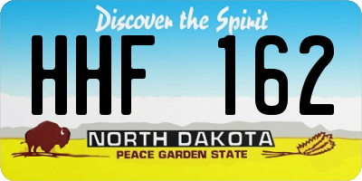 ND license plate HHF162