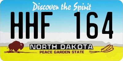 ND license plate HHF164