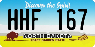 ND license plate HHF167