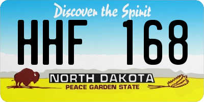 ND license plate HHF168