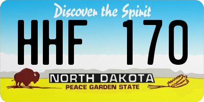 ND license plate HHF170