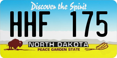 ND license plate HHF175