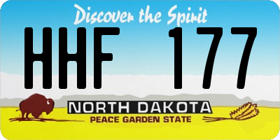 ND license plate HHF177