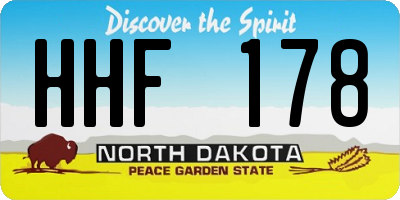 ND license plate HHF178