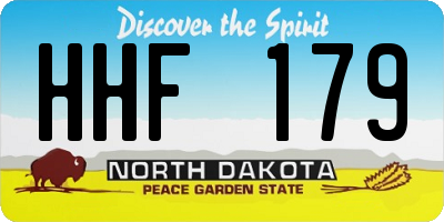 ND license plate HHF179