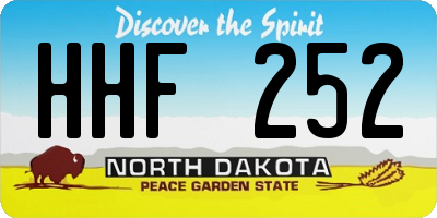 ND license plate HHF252