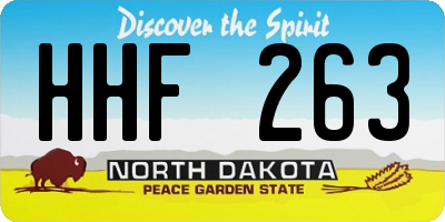 ND license plate HHF263