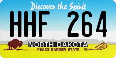 ND license plate HHF264