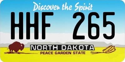 ND license plate HHF265