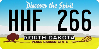 ND license plate HHF266