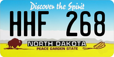 ND license plate HHF268
