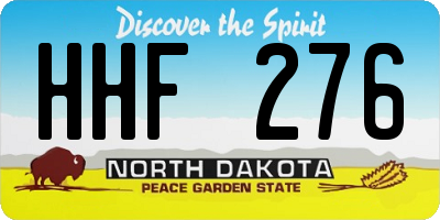 ND license plate HHF276