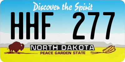 ND license plate HHF277