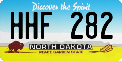 ND license plate HHF282