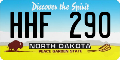 ND license plate HHF290