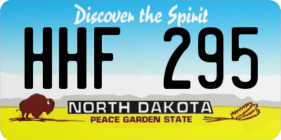 ND license plate HHF295