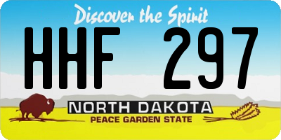 ND license plate HHF297